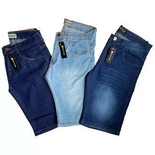bermudas jeans masculina com elastano e kit short jeans masculino com layca jeans  premium pluz size masculina
