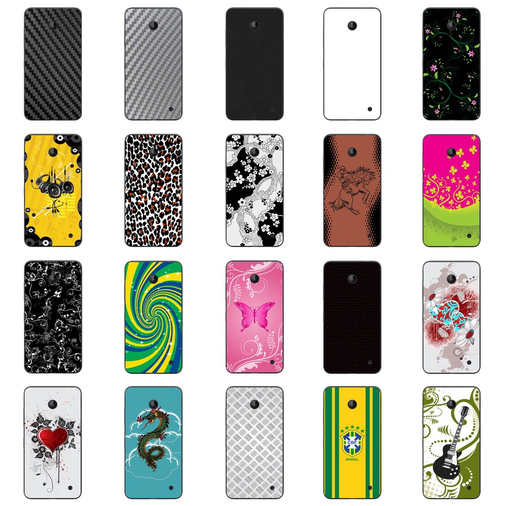 Capa Adesivo Skin349 a 368 Verso Para Nokia Lumia 630 e 635