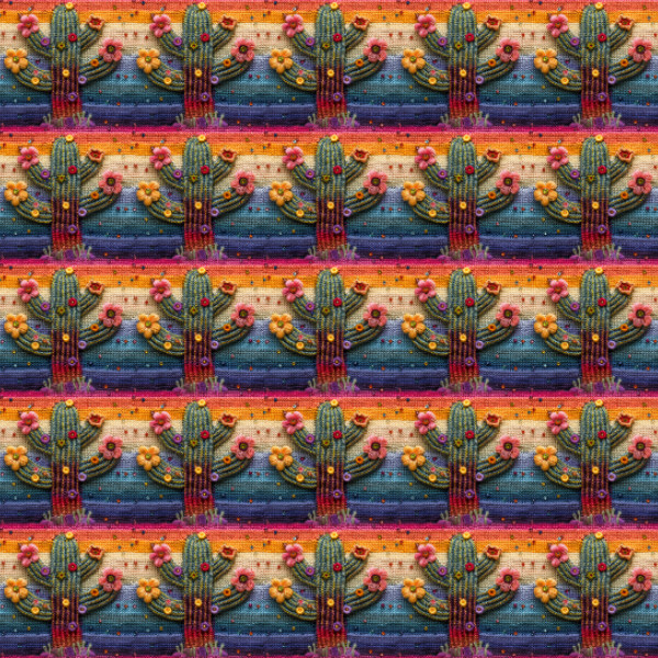 Tecido Sarja Impermeável Cactos Coloridos E Flores 100% Algodão Artigos De Ateliê Bolsas Luxo