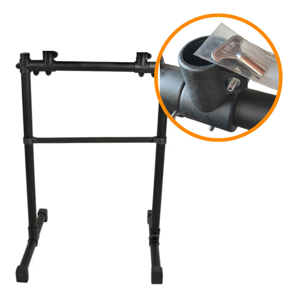 Suporte / Rack Par Da Conga Compacta Slim + Chave Rk-02 Luen