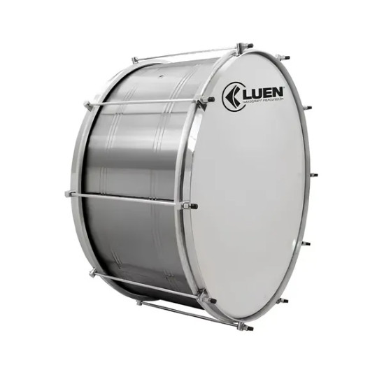 Bombo Bumbo 30x22 Alumisteel Natural Aro Cromado 10 Afinações