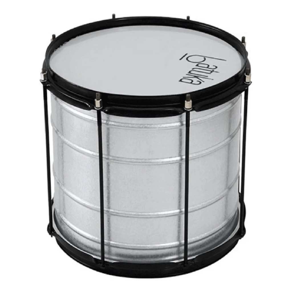 Surdo 60x24 Alumisteel Batuka Aro Chapa Preto, Pele Leitosa, 12 Afinações