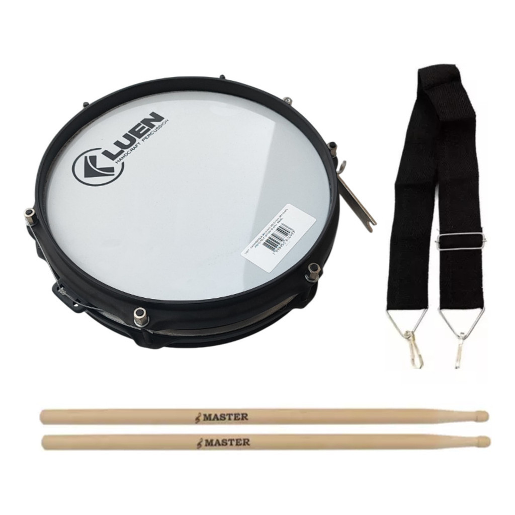 Kit Caixa Guerra Talabarte Baqueta Tarol Infantil 06x10