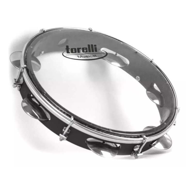 Pandeiro Torelli 8” Pele Transparente TP848 Som Brilhante e Leve
