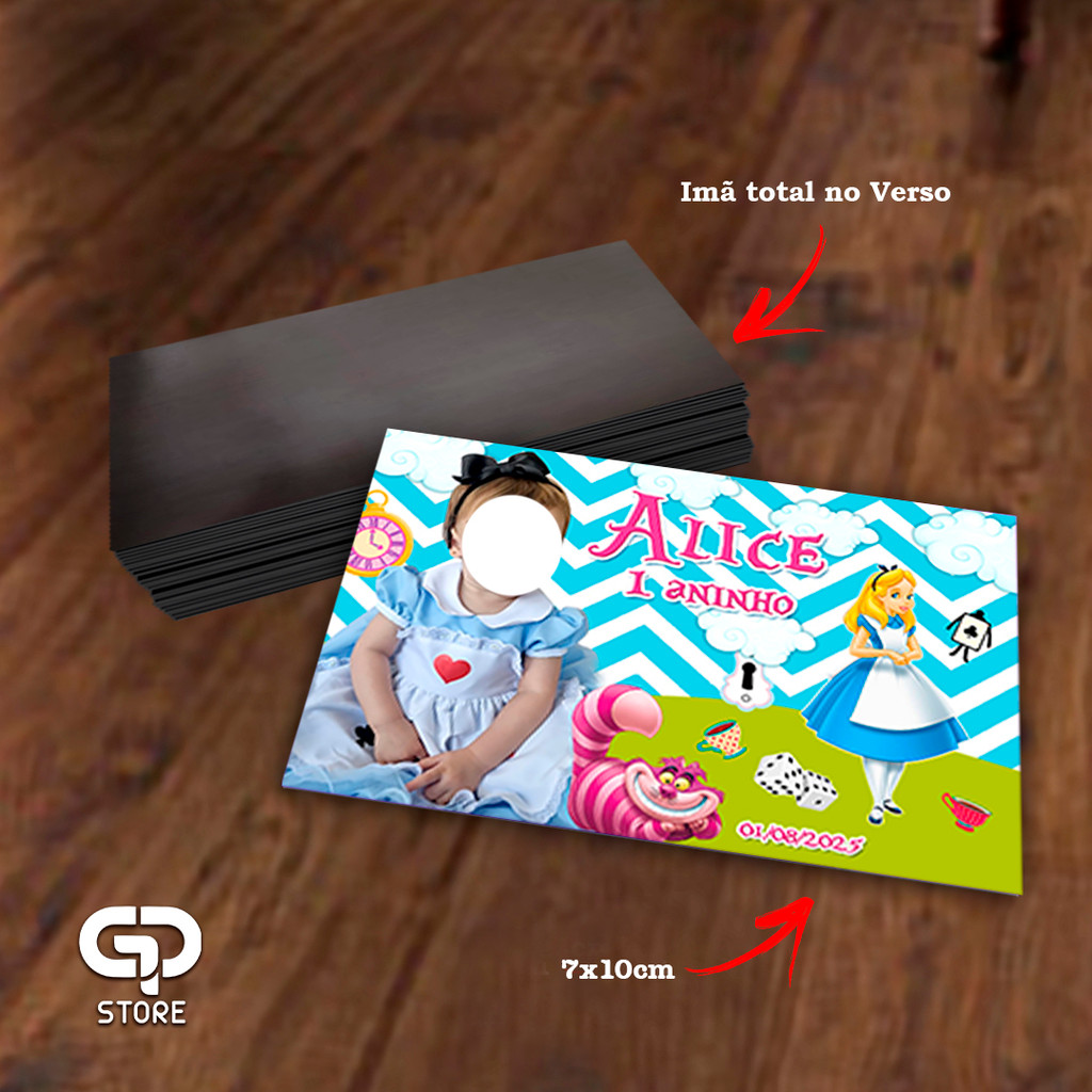 Imã de Geladeira Personalizado 7x10cm para Lembrancinha de Aniversário, Casamento, Comércio e Eventos em geral.