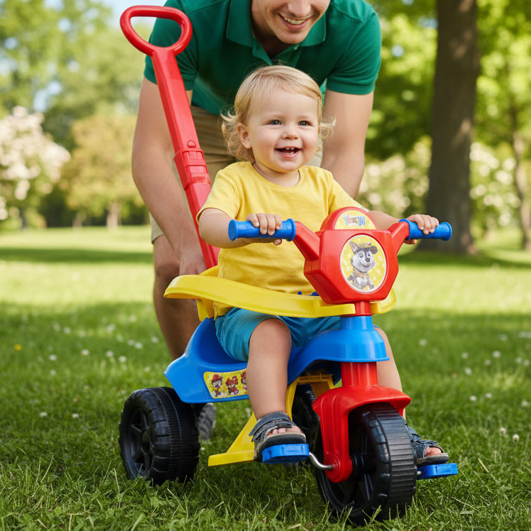 Triciclo + Game Aplicativo 3D Velotrol Motoca ORIGINAL Completa Pedais, Empurrador, Protetor e Apoio em Oferta na Shopee