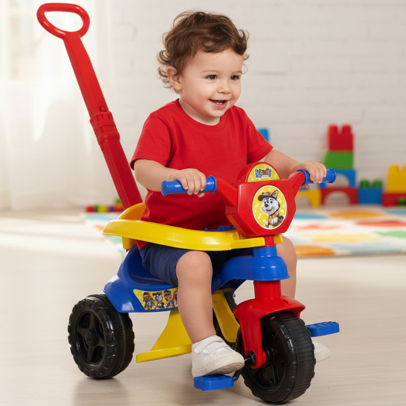 Motoquinha + Game Aplicativo 3D Completa Utilizável De 1 a 3 Anos -Empurrador, Protetor, Pedais  - Motoca Triciclo em Oferta na Shopee