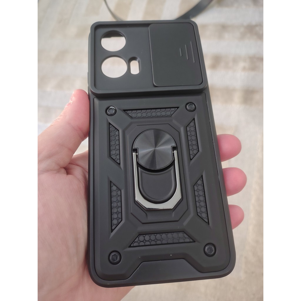 Capa para Motorola Moto G35 - Capinha Armadura Proteção Câmera + Suporte Anel