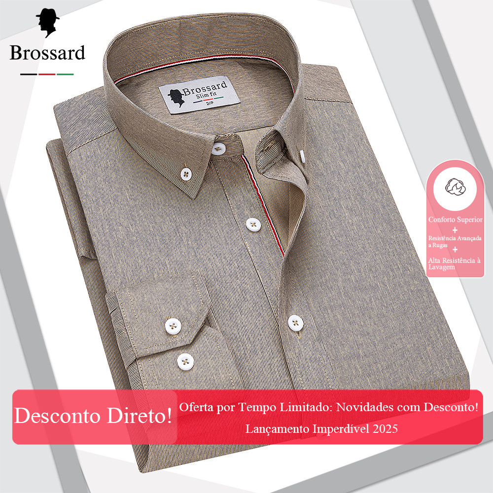 Kit 1/2 Camisa Social Masculina Algodão Premium - Slim Fit Manga Longa, Novidade com Desconto em Oferta na Shopee