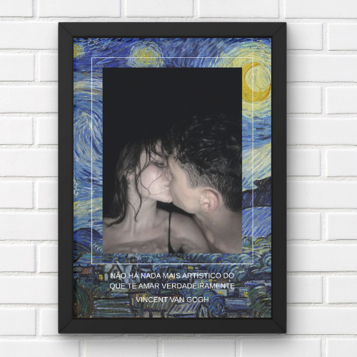 Quadro Personalizado do Van Gogh A4 Moldura e Acetato A4 em Oferta na Shopee