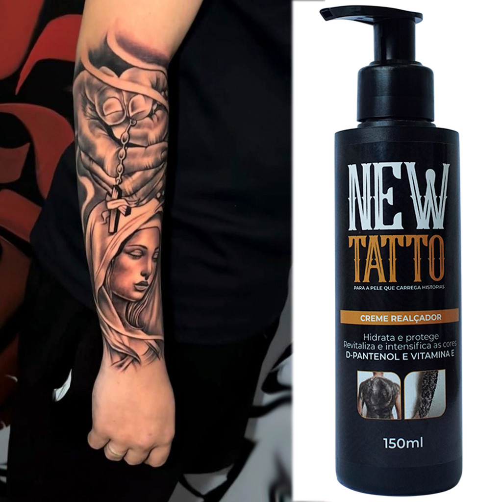 Creme Realçador Para Tatuagem New Tatto 150ml | Revitaliza e Intensifica as Cores 💛 em Oferta na Shopee