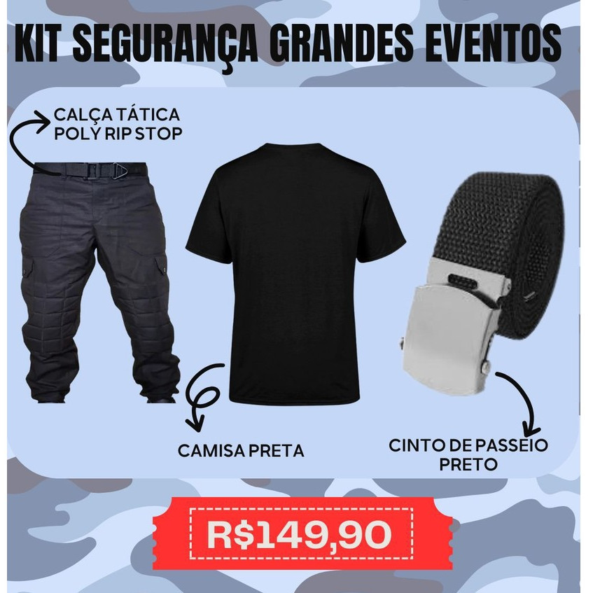 Kit Uniforme Tático Segurança/Vigilante Grandes Eventos em Oferta na Shopee