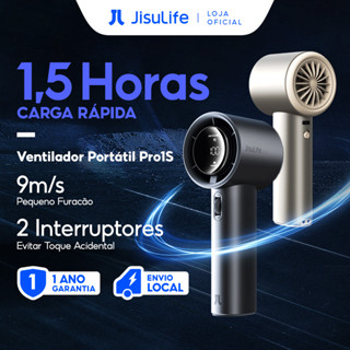 JISULIFE Ventilador Turbo Portátil Recarregável Liga de Alumínio 100 Velocidades Tela LED (Pro1S) em Oferta na Shopee