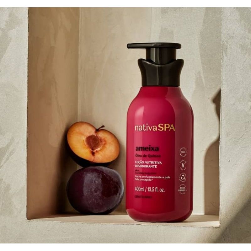 Loção Hidratante Desodorante Corporal Nativa SPA Ameixa 400ml.