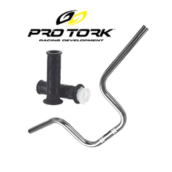 KIt Guidão e Manopla Titan/Fan 125-150 todos os anos Cromado Pro Tork Original