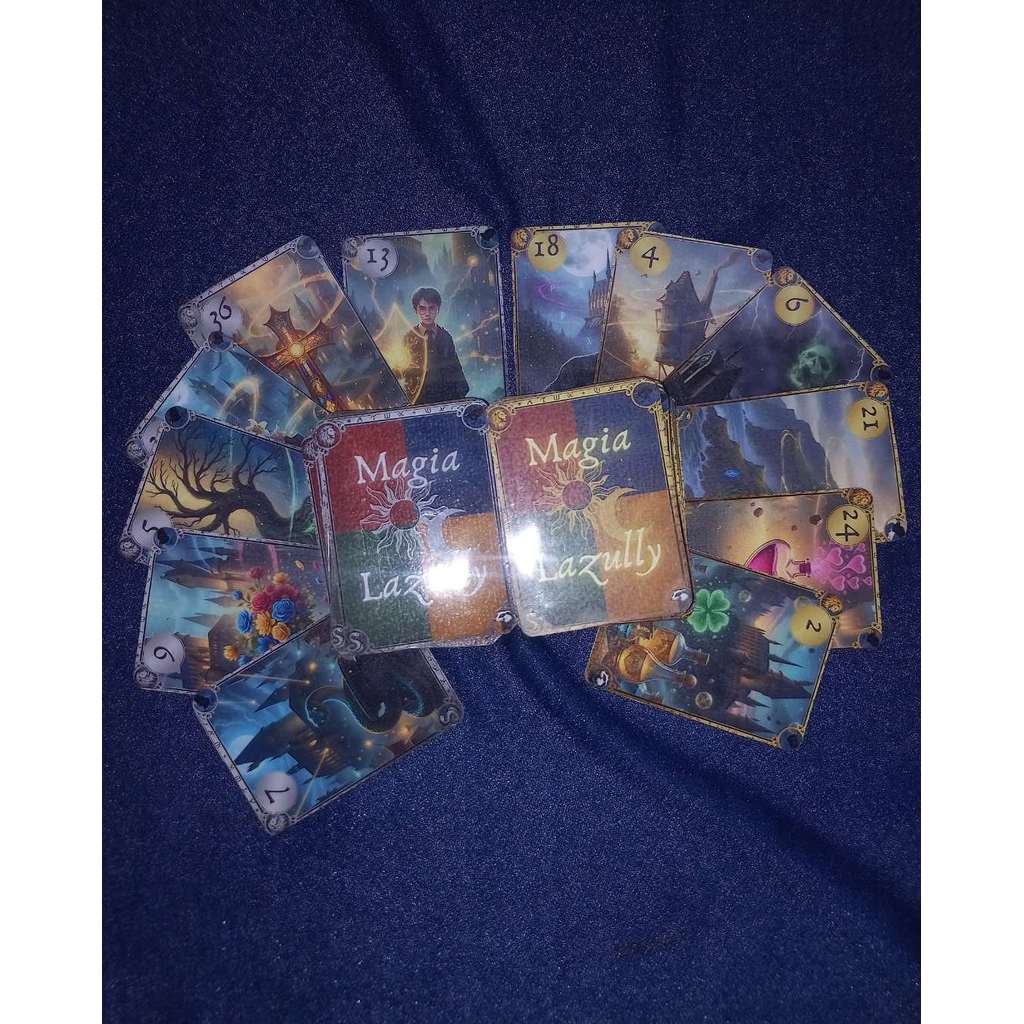 Baralho Cigano Hogwarts - Harry Potter – Magia & Descoberta 36 Cartas Plastificado Magia Lazully