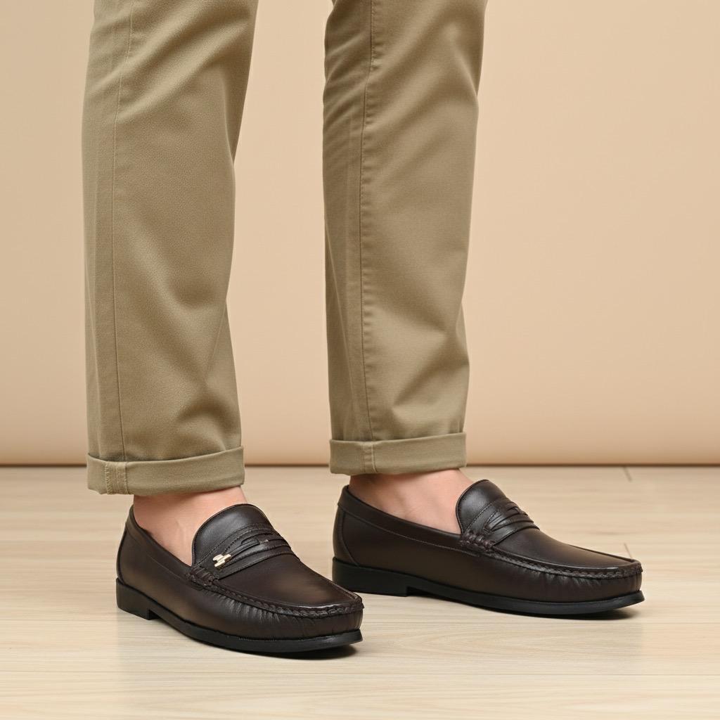 Sapato Mocassim Dockside Masculino Em Couro Legítimo Clássico Esporte Fino Estiloso Macio Conforto