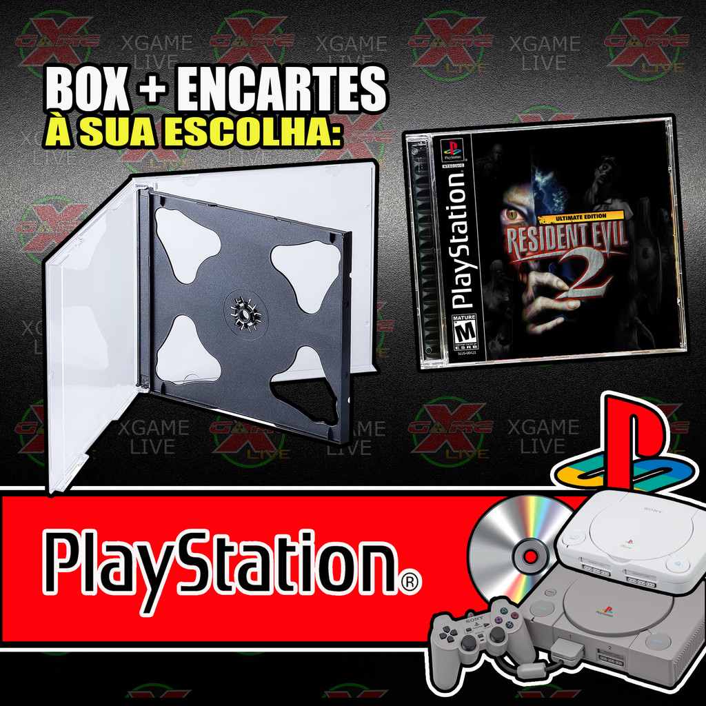 BOX DUPLA - Acrílico + ENCARTES - REPRO Ps1 By XGAMELIVE