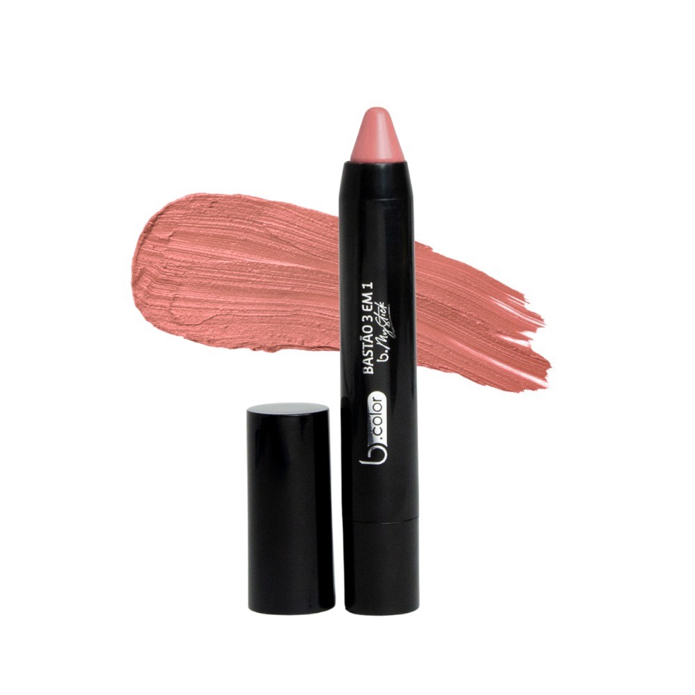 Batom 3 em 1 Nude 2,5g – Blush, Batom e Sombra - Lip Stick em Oferta na Shopee