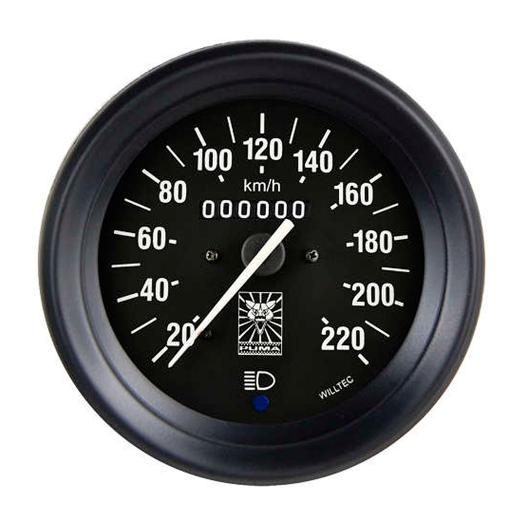 Velocímetro Mecânico 0-200 Km/h - (w=0,5) 110mm Preto Puma