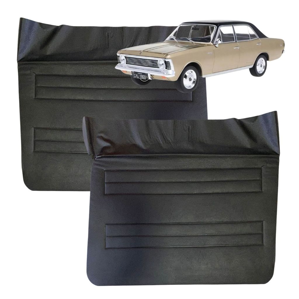 Forro Porta Dianteira 4p Preto Opala 69 até 92 PVC