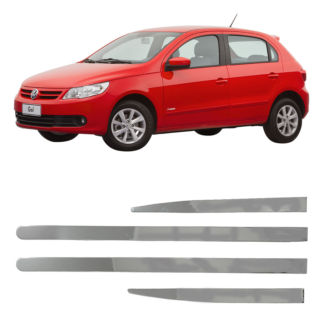Friso Lateral Nissan March Largo Cromado Universal 4 Portas