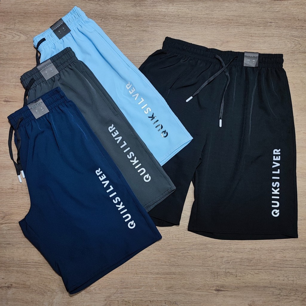 Bermudas Shorts Masculina Elastano QS 2 Bolsos Praia Verão Treino