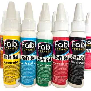 Corante Soft Gel Fab 25g Comestível Concentrado Para Bolo Cupcake Chantilly Confeitaria em Oferta na Shopee