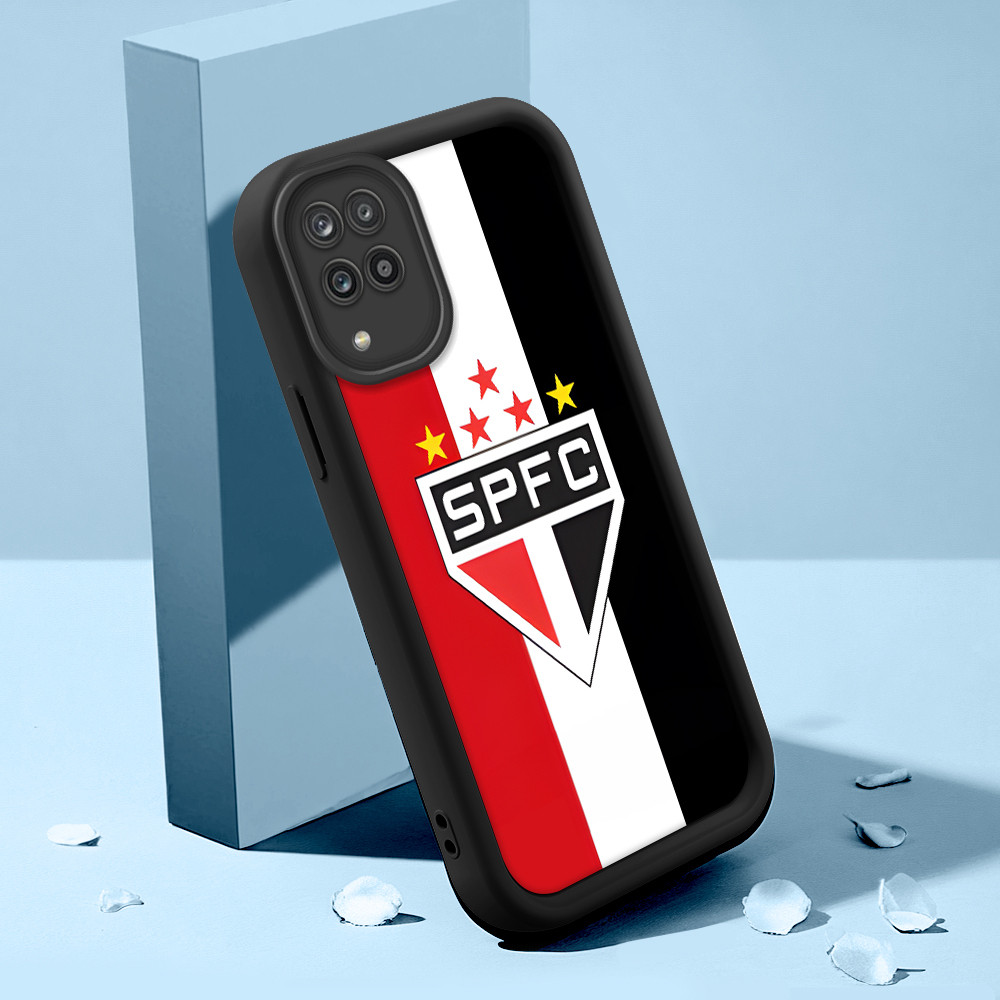 Capinha De Preta SPFC Capa Macio Para Samsung Galaxy A12 M12 5G TY 5848 em Oferta na Shopee