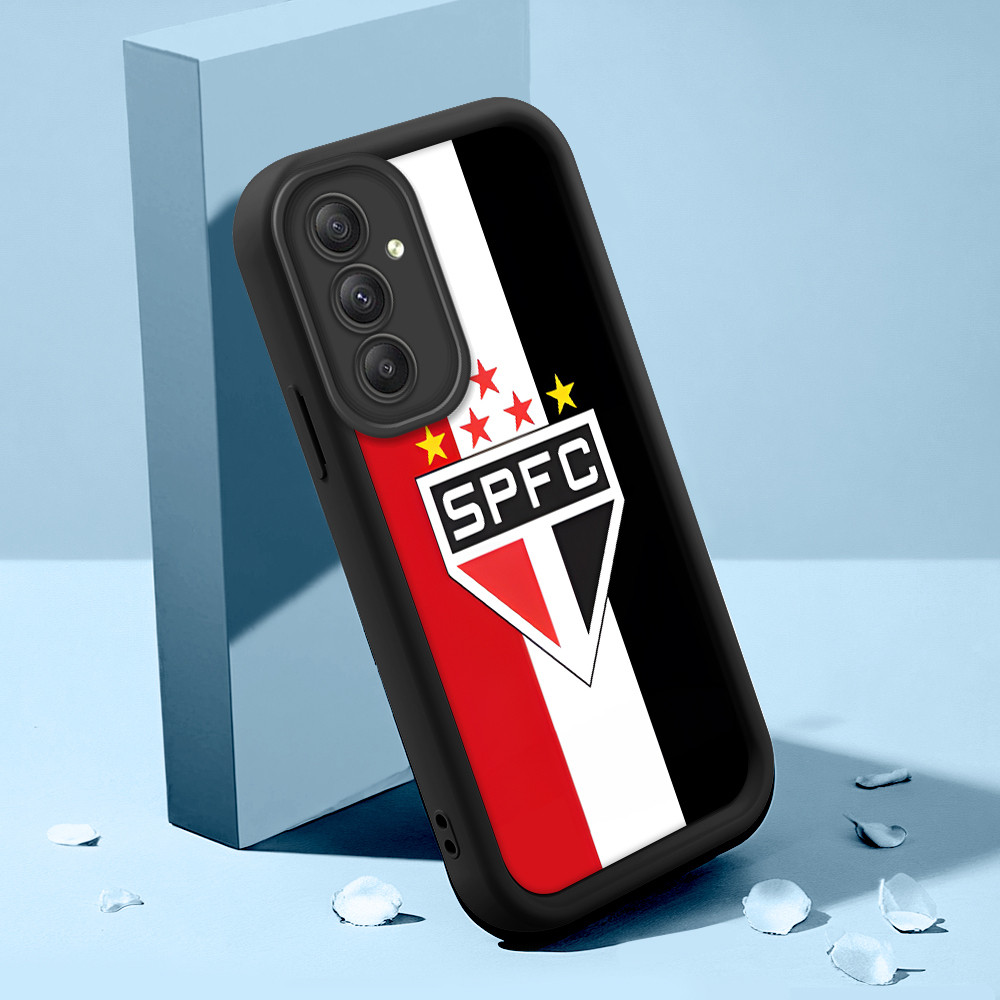 Capinha De Preta SPFC Capa Macio Para Samsung Galaxy A54 5G TY 5848 em Oferta na Shopee