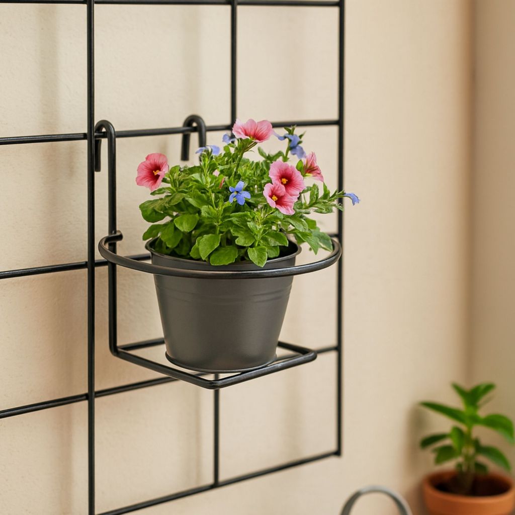 Suporte para Vaso Redondo 11cm em Aço Aramado – Base Decorativa para Plantas e Jardim Vertical