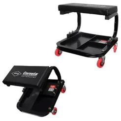 Banqueta Para Mecânico 100kg Com Rodas Suporte Ferramentas Com Rodinhas Profissional - CORNETA