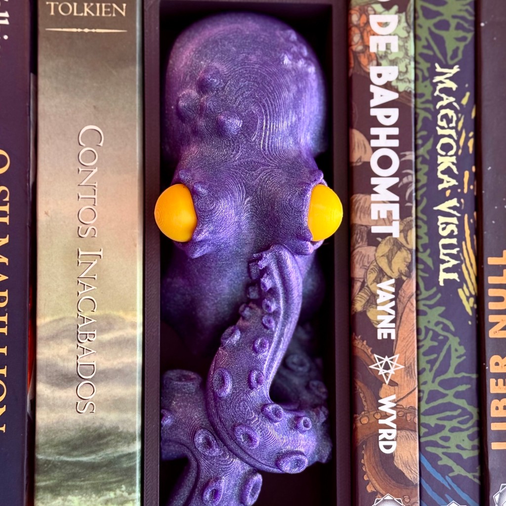 Aparador de livros Book Nook Tentáculos Kraken 3D Decoração Criativa Fantasia Realista Livros