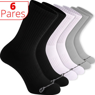 Kit 6 Pares Meias Zhamaro Cano Alto Longo Algodão Atoalhada Grossa Masculina Feminina Unissex Confortável Lupo em Oferta na Shopee
