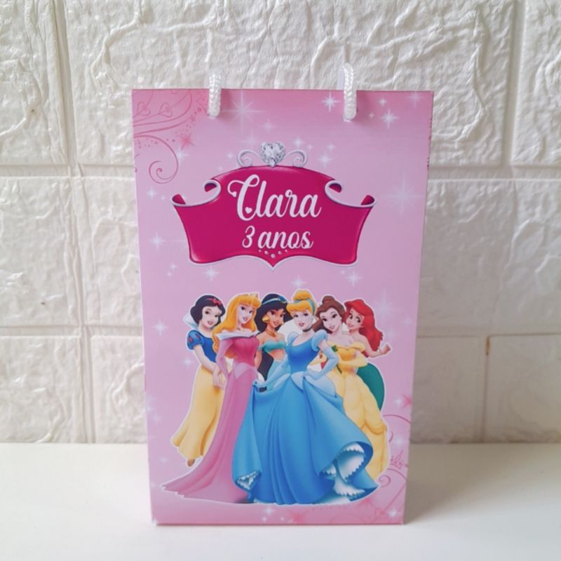 Sacolinha Surpresa Princesas Personalizada   Pegue e Monte Lembrancinha Festa Infantil