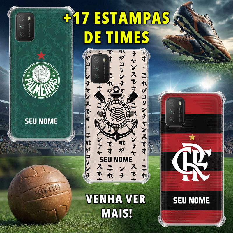 Capa Capinha - Xiaomi Poco M3 - Times Brasileiros em Oferta na Shopee