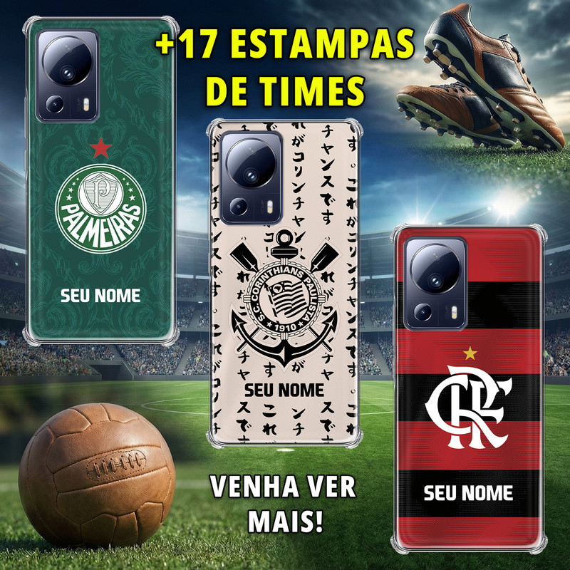 Capa Capinha - Xiaomi 13 Lite - Times Brasileiros em Oferta na Shopee