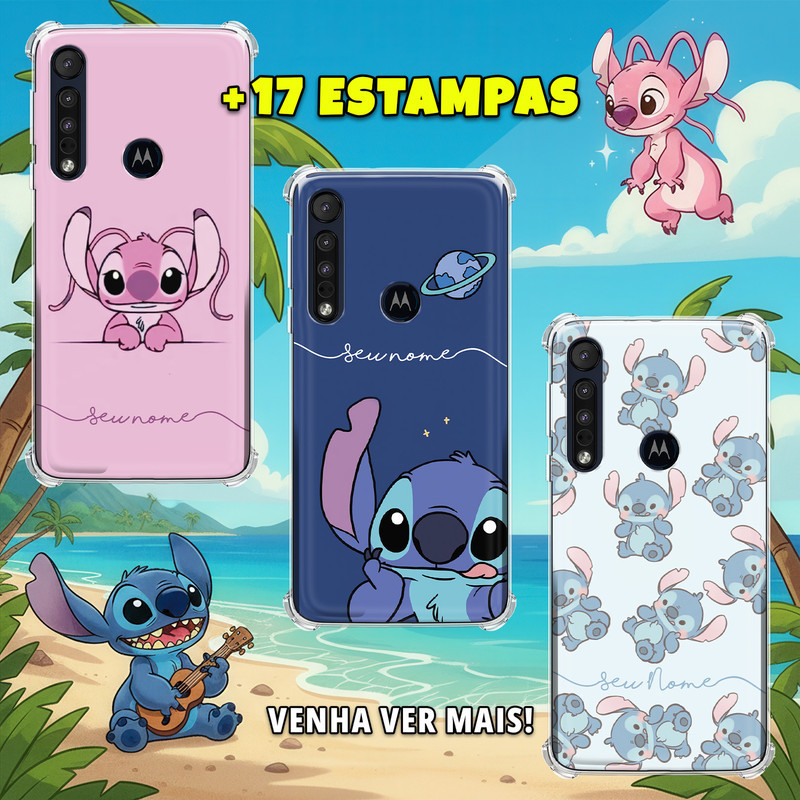 Capa Capinha para Motorola Moto One Macro - Stitch & Angel