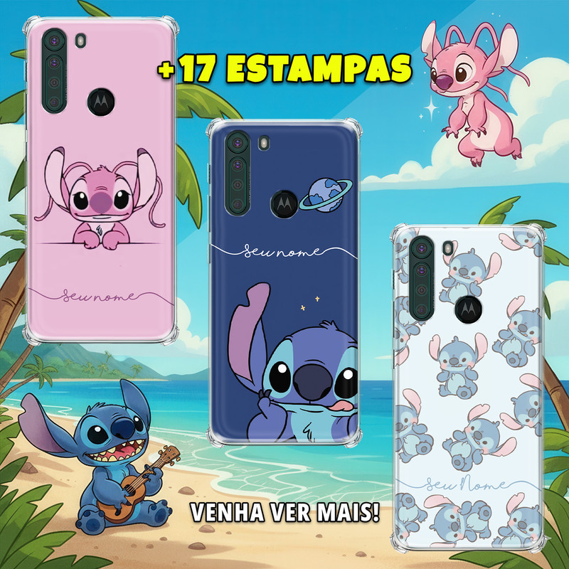 Capa Capinha - Motorola Moto One Fusion - Stitch & Angel em Oferta na Shopee