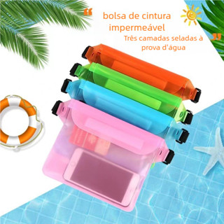 Pochete PVC A prova da água Bolsa De Cintura Ajustável Impermeável universal Para Natação/Celular-Pronta entrega em Oferta na Shopee