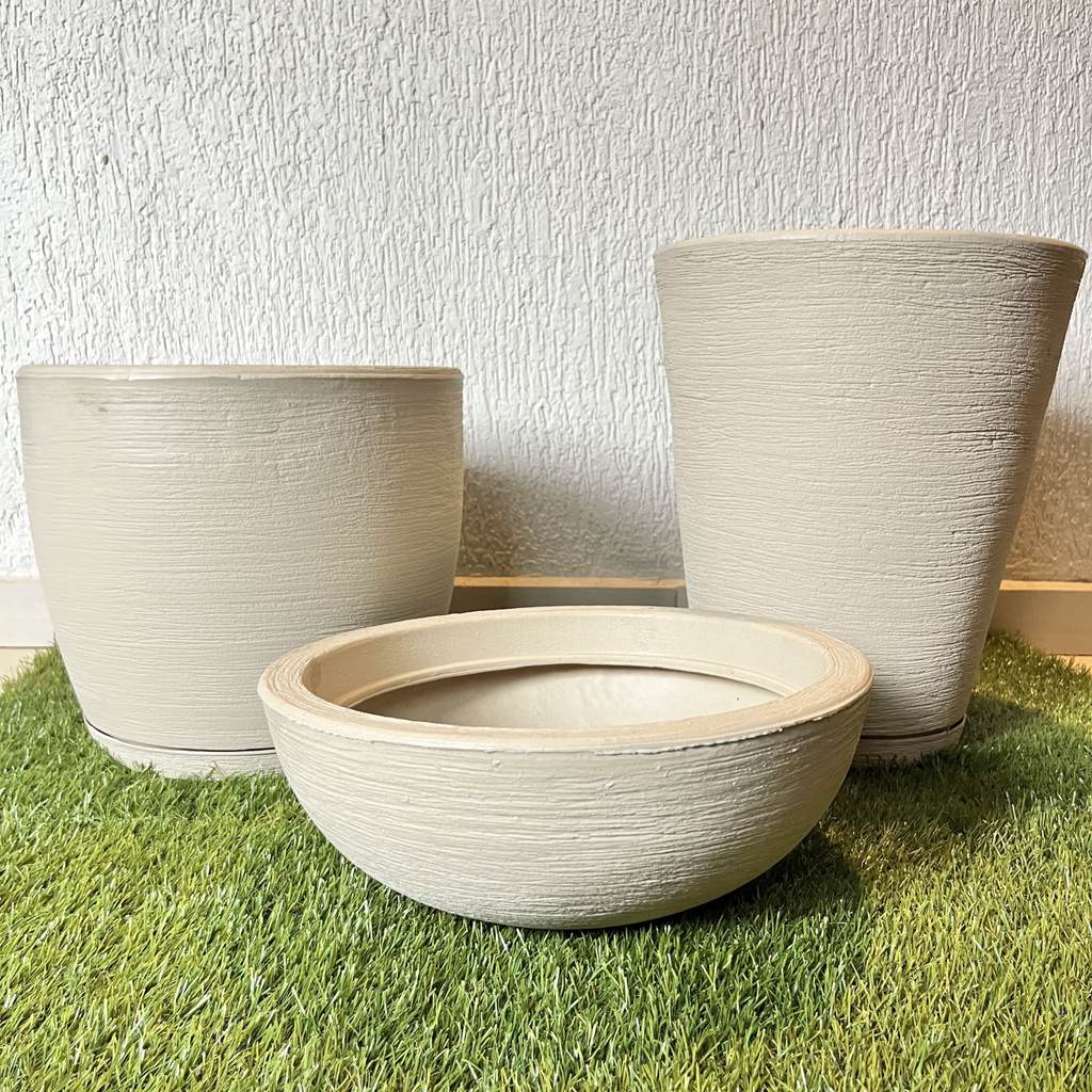 Kit 3 vasos de polietileno para plantas decorativo N1 N2 N3 Grandes em Oferta na Shopee