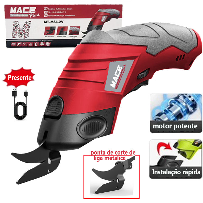 Tesoura Elétrica Sem Fio Usb Recarregável 12v Bivolt Adequado para corte de Tecidos/Papelão/Galhos em Oferta na Shopee