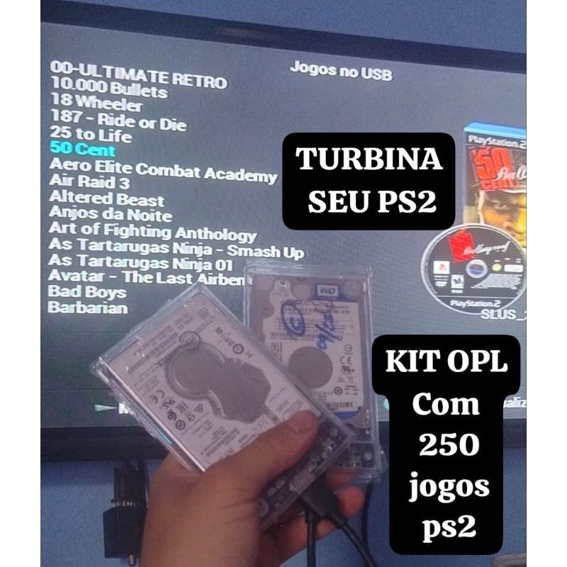 KIT OPL  COM 250 JOGOS +MEMORY CARD