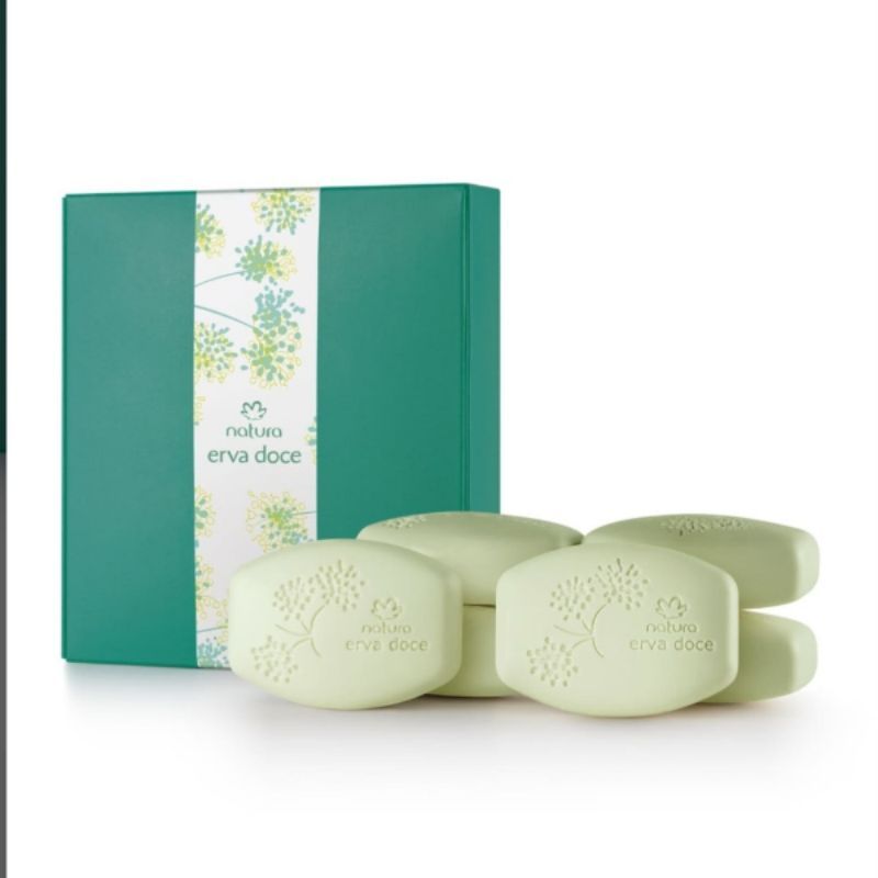 Sabonete Natura Puro Vegetal Erva Doce / Caixa Com 6 Sabonete em Barra de 50 g.