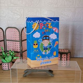 ENVIO RÁPIDO Sacolinha Surpresa Personalizada Pool Party Menino Lembrancinha de Aniversário Sacola Pegue e monte em Oferta na Shopee
