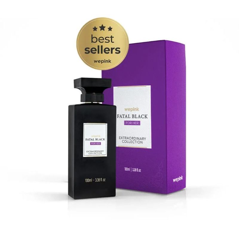 Perfume Fatal Black For Her Colônia 100ml + BRINDE (PORTA PERFUMES 5ML)