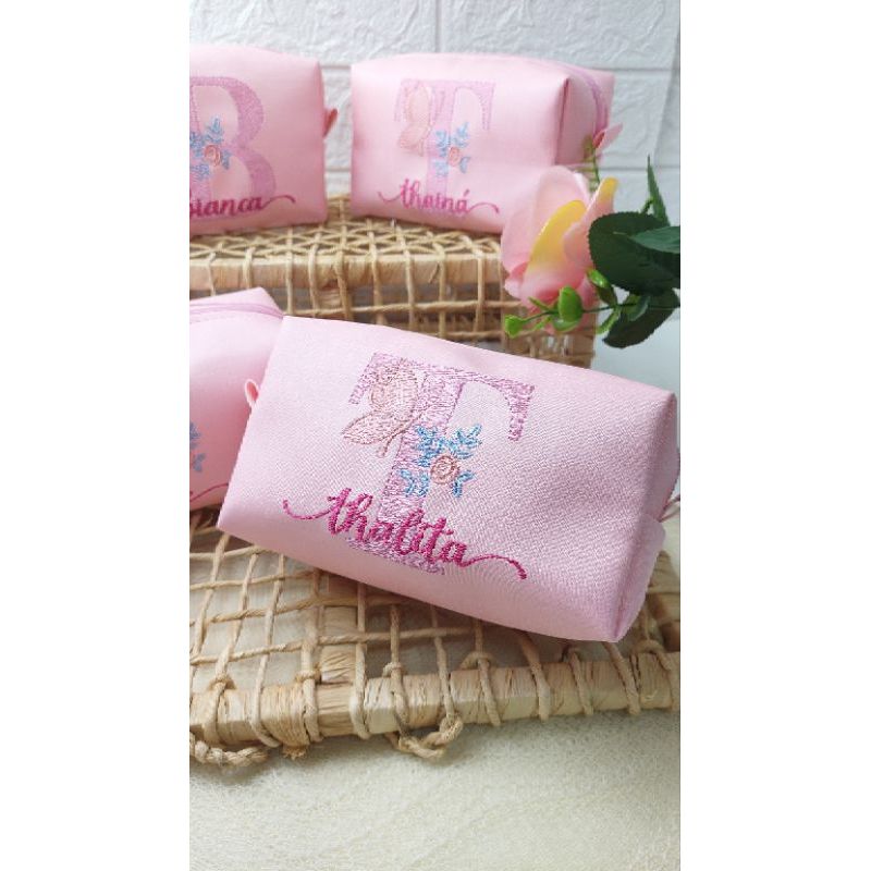 Promoção!!!Necessaire Personalizada Bordada com Nome | Lembrancinha Madrinha | Presente Feminino