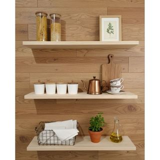 Kit 2 Prateleira Madeira ideal para escritório, sala, cozinha, marcenaria