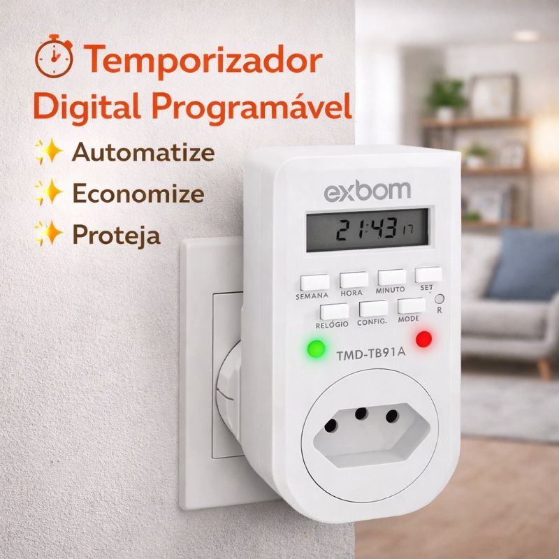 Temporizador Digital Bivolt Automatizar Piscinas Aquários Display LCD Programável Alta Precisão em Oferta na Shopee