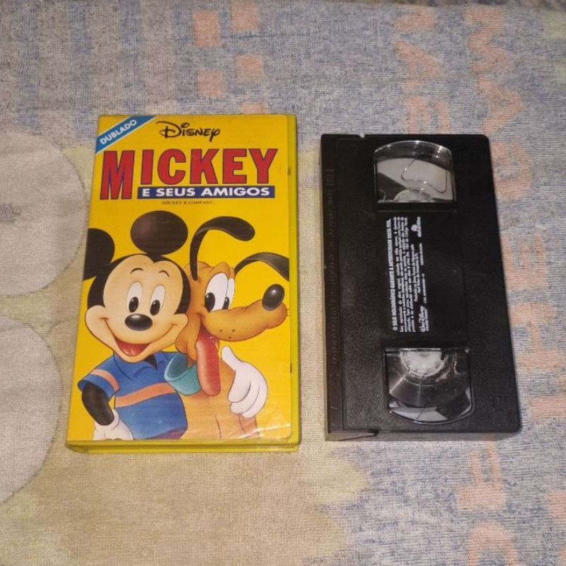 VHS Mickey e Seus Amigos Desenho Infantil Abril Vídeo Disney